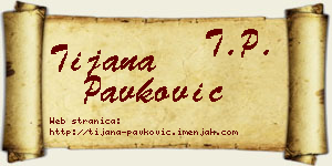 Tijana Pavković vizit kartica
